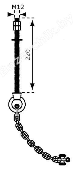 Страховочная цепь для сквозного подвеса с карданным шарниром - фото 3 - id-p103191826