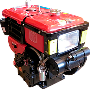Дизельный двигатель R180NDL (вал 25 мм под крепление для минитракторов с электростартом) 10,5 л.с