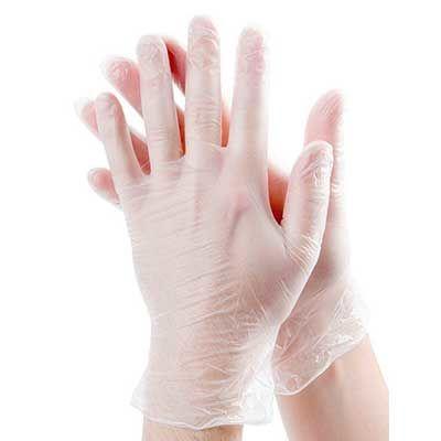 Перчатки виниловые неопудренные (S,M,L,XL) белые