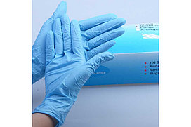 Перчатки нитриловые неопудр. (S,M,L,XL) синие,желтые