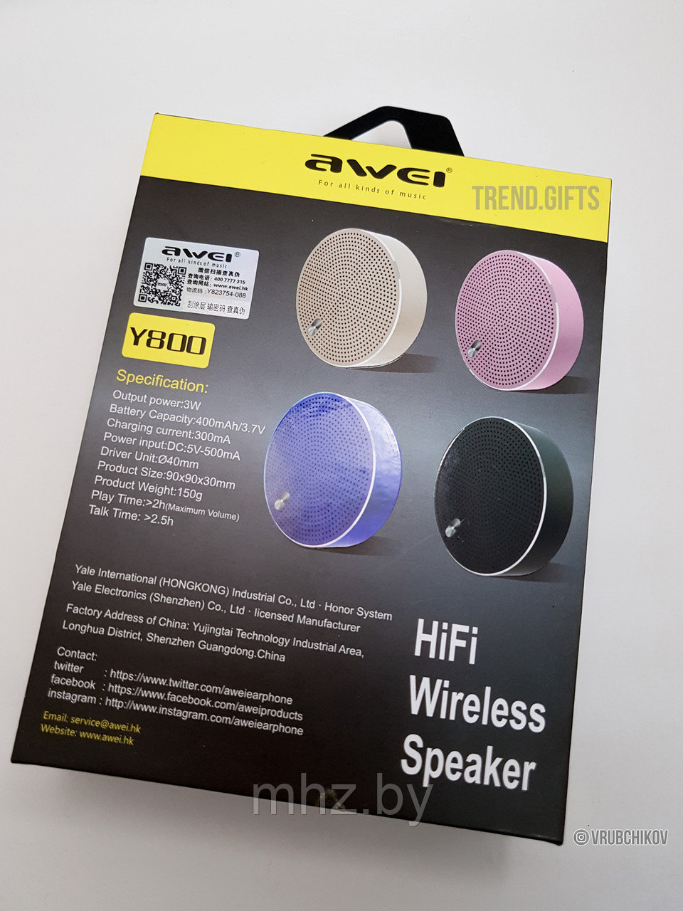 Портативная акустика AWEI Y800 Bluetooth Speaker - фото 2 - id-p103207337