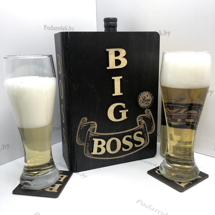 Подарочный набор бокалов для пива «BIG BOSS» - фото 1 - id-p103252745