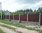 Установка забора из металлопрофиля, в Беларуси, фото 9