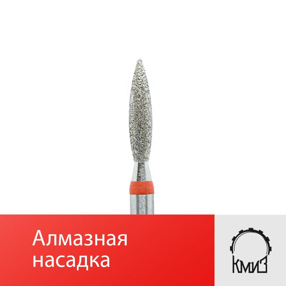 Фреза алмазная пламя острое ( красная насечка)