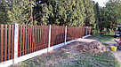 Забор из металлического штакетника на фундаменте, в Беларуси, фото 4