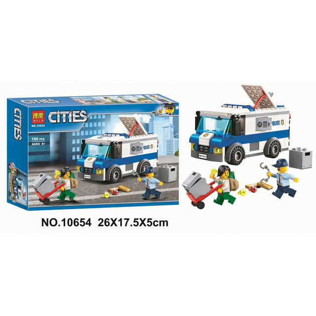 Конструктор Bela 10654 Cities Инкассаторская машина (аналог Lego City 60142) 150 деталей