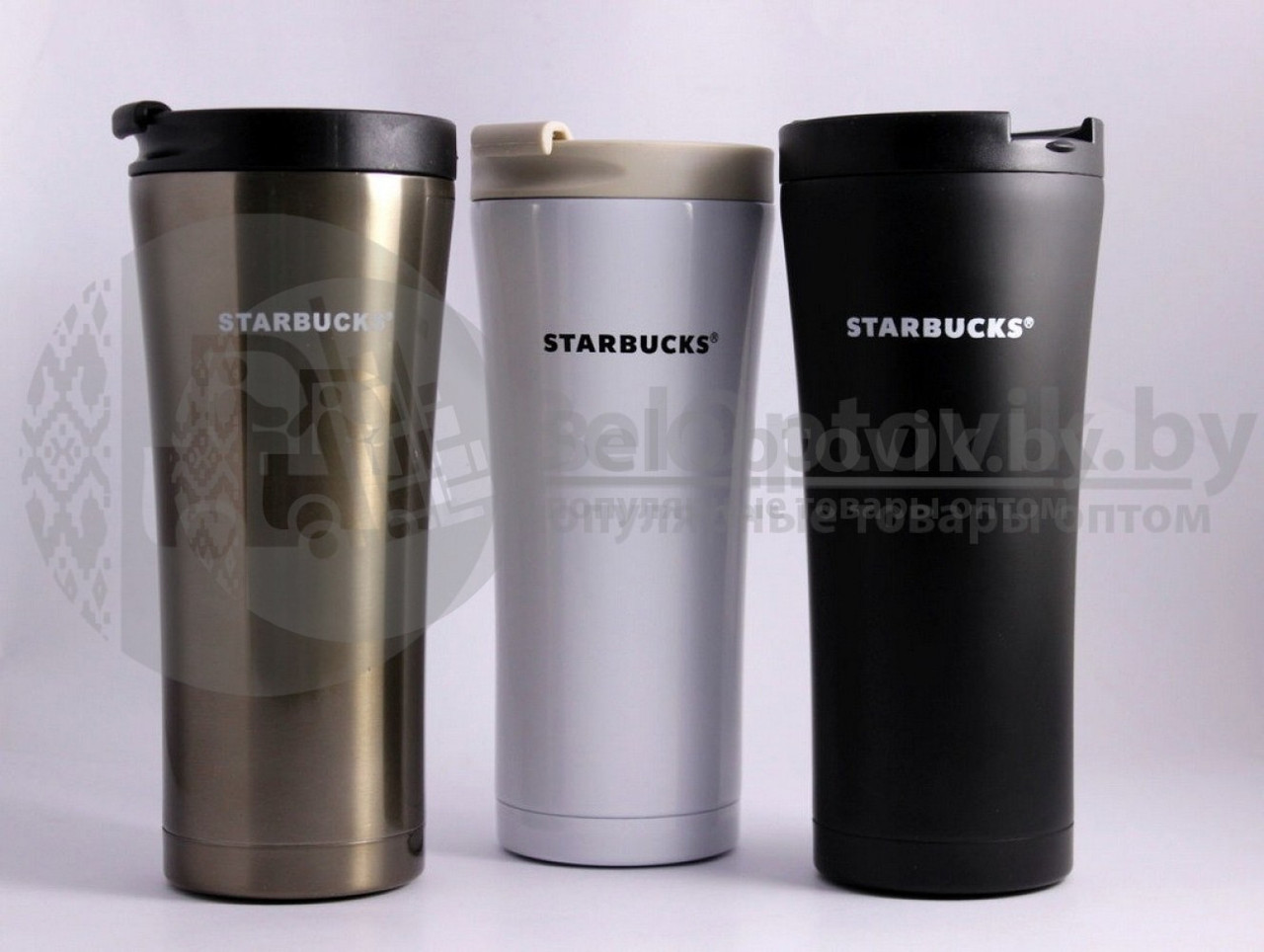 Термокружка Starbucks King Star, 500 мл Темный металл (черный) с надписью Starbucks - фото 2 - id-p103280061