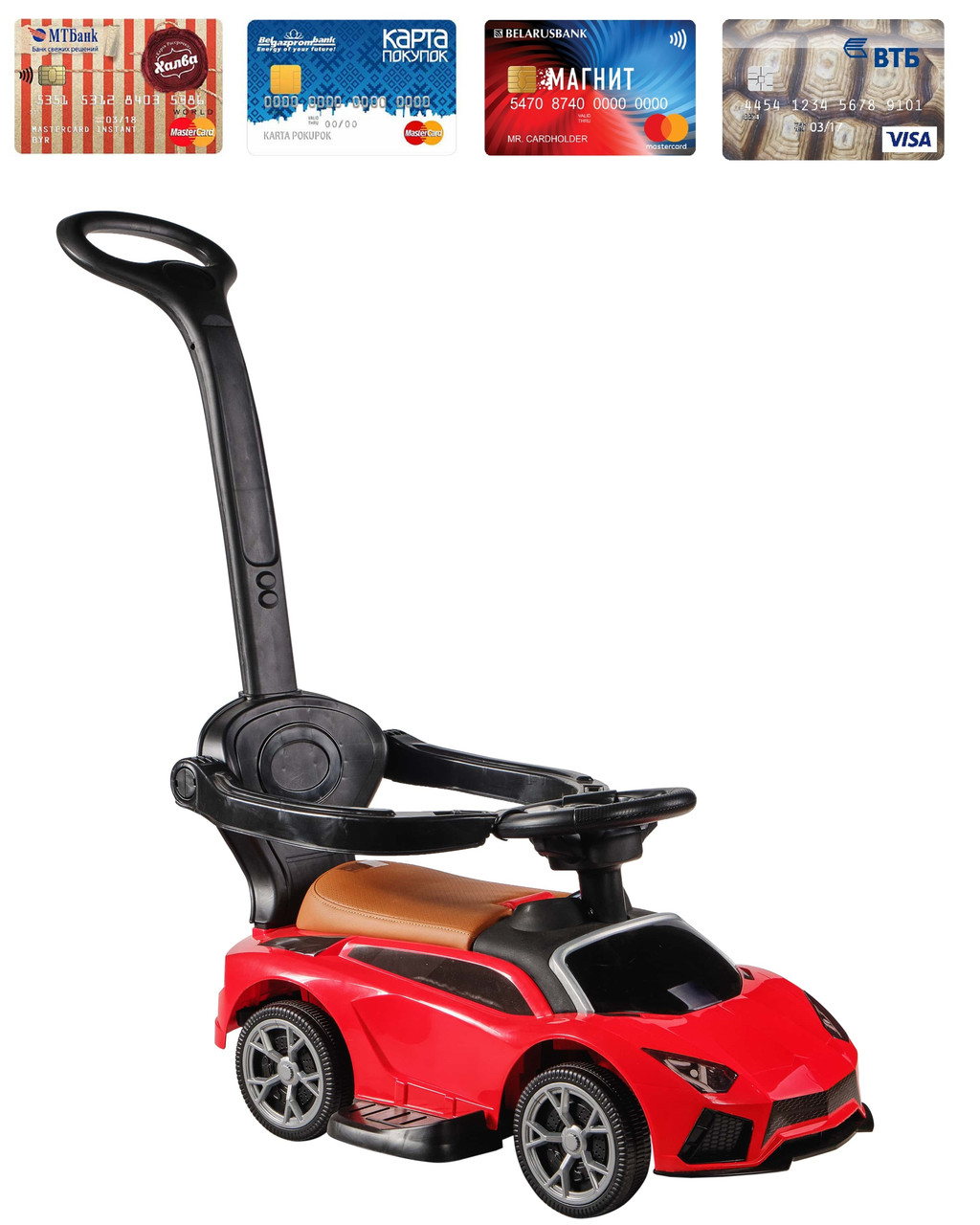 Детская каталка KidsCare Lamborghini 5188A (красный)