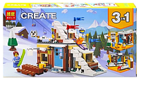 Конструктор BELA 11048 "Зимние каникулы 3 в 1", 386 деталей, аналог LEGO Creator Креатор 31080