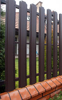 Забор из металлического штакетника (евроштакетника) двустороннее покрытие