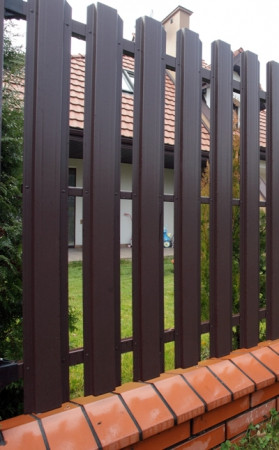 Забор из металлического штакетника (евроштакетника) двустороннее покрытие, фото 1