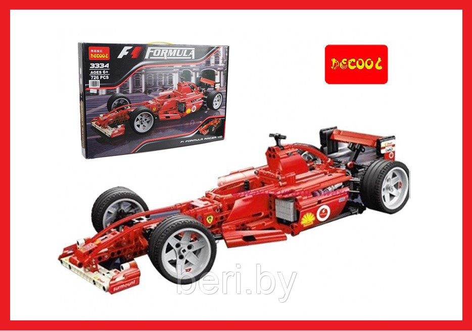 3334 Конструктор Decool "Formula 1 Ferrari 1:10", 726 деталей, аналог Лего Техник (LEGO Technic)