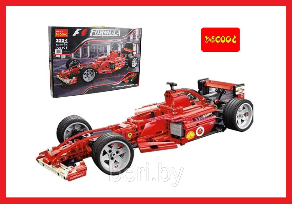 3334 Конструктор Decool "Formula 1 Ferrari 1:10", 726 деталей, аналог Лего Техник (LEGO Technic), фото 1