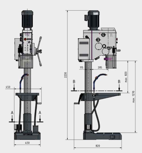 Вертикально-сверлильный станок OPTIdrill DH 32GSV / 380В - фото 5 - id-p103342224