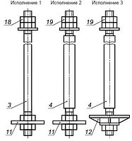 Болт фундаментный с анкерной плитой тип 2 исполнение 1