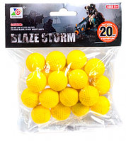 Мягкие шарики для бластеров Blaze Storm, (20 шт.), арт.ZC05