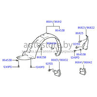 Подкрылок передний правый HYUNDAI: ACCENT 95-97