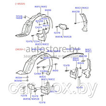 Подкрылок передний правый HYUNDAI: SONATA 89-94