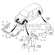 Подкрылок передний левый KIA: CARENS 03-06