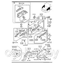 Подкрылок передний левый MAZDA: MPV 00-01