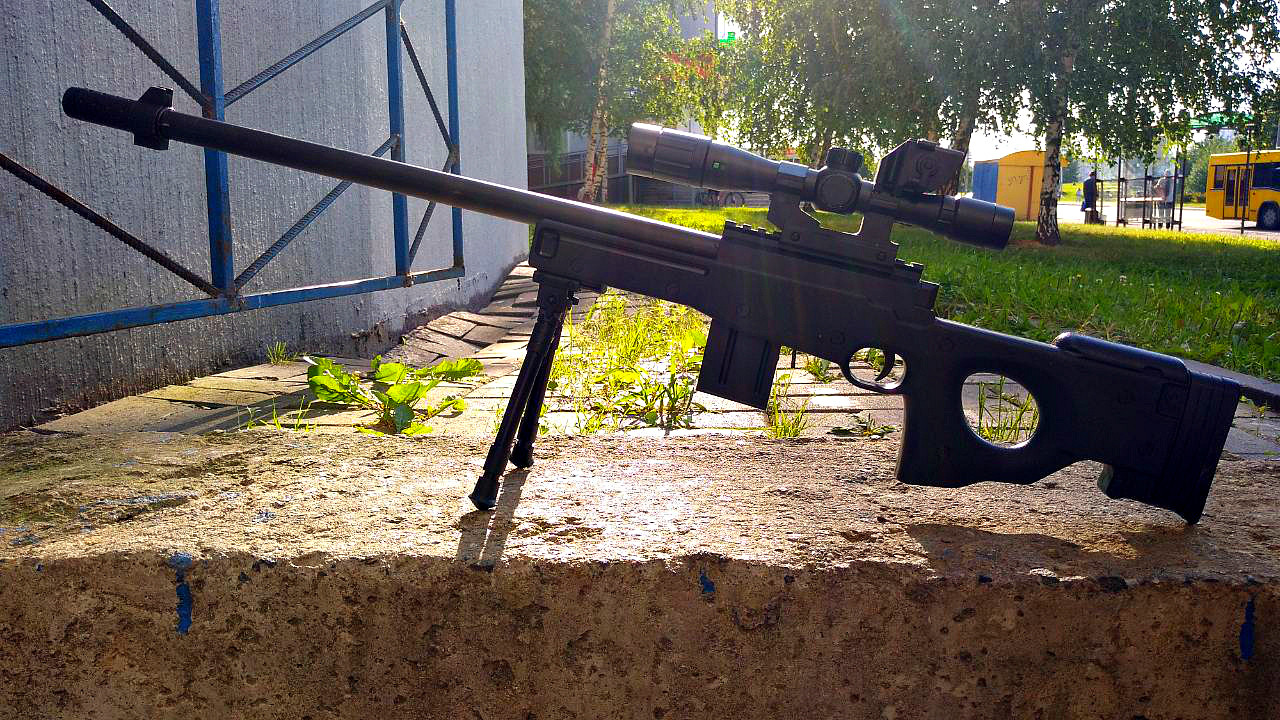 Детская пневматическая снайперская винтовка AWP с ЛЦУ 918 - фото 2 - id-p103358823