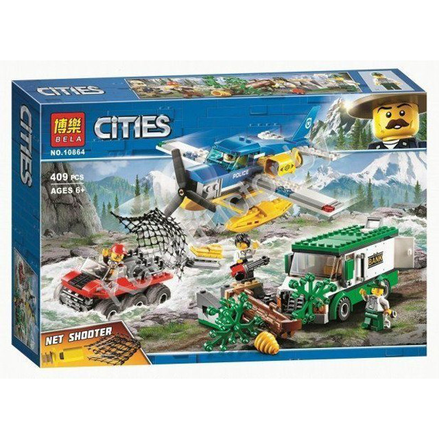 Конструктор Bela 10864 Cities Ограбление у горной речки (аналог Lego City 60175) 409 деталей - фото 1 - id-p103385302