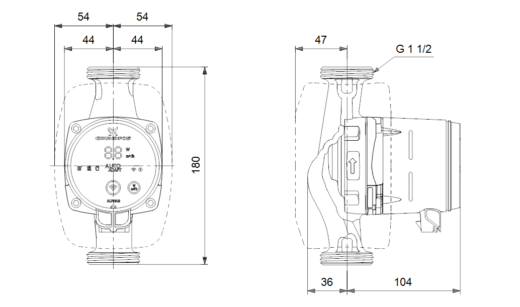 Циркуляционный насос Grundfos Alpha3 25-60 180 - фото 5 - id-p69143543