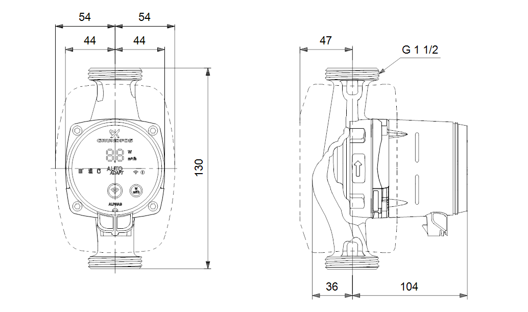 Циркуляционный насос Grundfos Alpha3 25-80 130 - фото 3 - id-p69143547