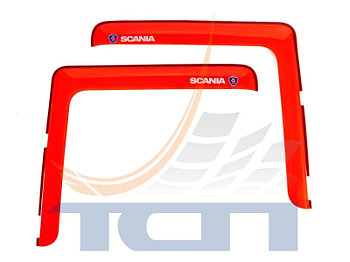 Дефлектор окна SCANIA полный угол вставной красный 800001