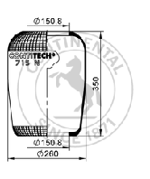 Пневморессора DAF/IVECO/MAN/RENAULT/VOLVO/MERCEDES 715N CONTITECH ГЕРМАНИЯ