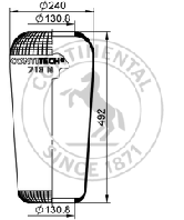 Пневморессора Volvo Bus/FL6/7/F/FM10/12FH10/12 713N CONTITECH ГЕРМАНИЯ