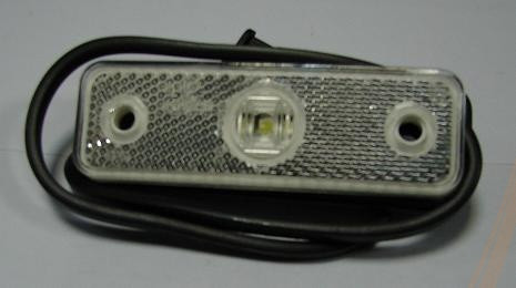 Фонарь габаритный светодиодный белый с QS подключением FT-004 B LED FRISTOM ПОЛЬША - фото 1 - id-p103392153