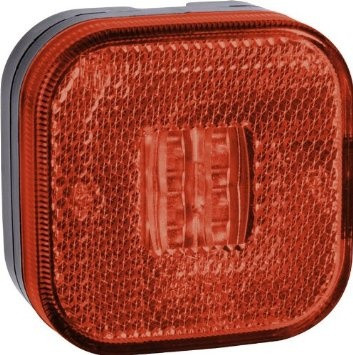 Фонарь габаритный светодиодный красный с проводом FT-027 C LED FRISTOM ПОЛЬША - фото 1 - id-p103392185