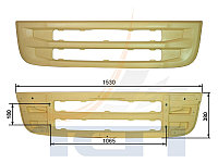 Решетка радиатора нижняя высота 38см (ширина по крепежу 106,5см!!!) SCANIA 6 R 2010> T670018 ТСП КИТ