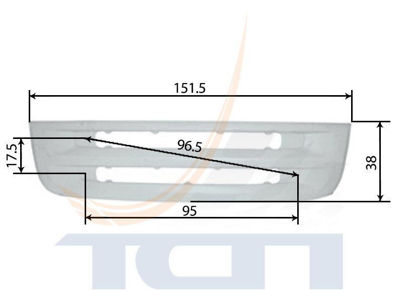 Решетка нижняя h=38 SCANIA 5R T660008