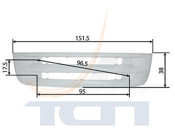 Решетка нижняя h=38 SCANIA 5R T660008