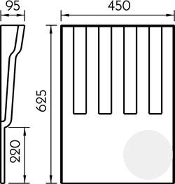 Крыло заднее универсальное 450mm 625mm KRONE/HUMBAUR 183376160 SUER ГЕРМАНИЯ