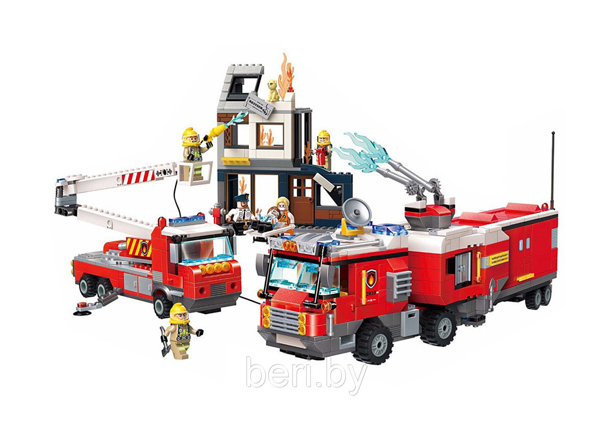 2810 Конструктор Qman "Пожарный участок", 996 деталей, серия Fire Rescue - фото 2 - id-p103403151