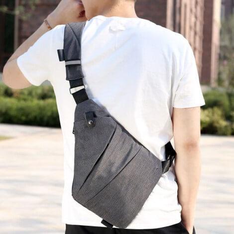 Мужская сумка Fino через плечо Темно-серая - фото 4 - id-p103443959