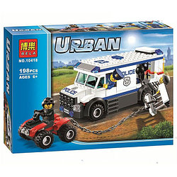 Конструктор Bela Urban City 10418 Автомобиль для перевозки заключенных (аналог Lego City 60043) 198 деталей