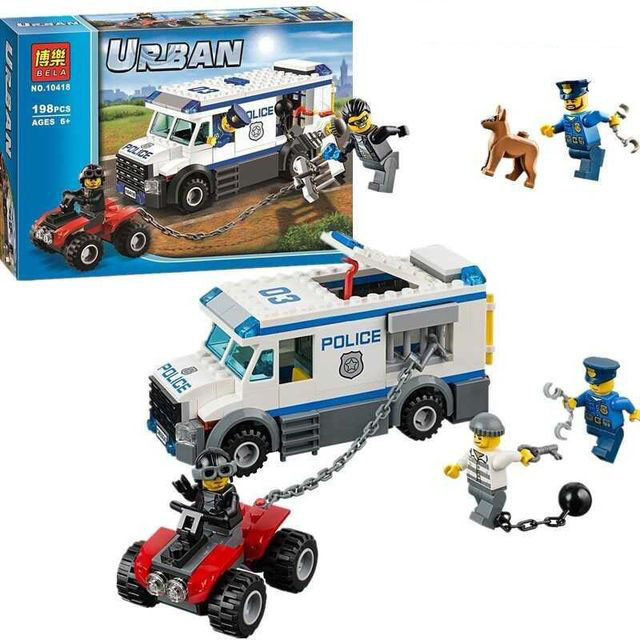 Конструктор Bela Urban City 10418 Автомобиль для перевозки заключенных (аналог Lego City 60043) 198 деталей - фото 2 - id-p103446279