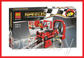 10781 Конструктор Speeds Ferrari "Центр разработки и проектирования", аналог LEGO Speed Champions 75882