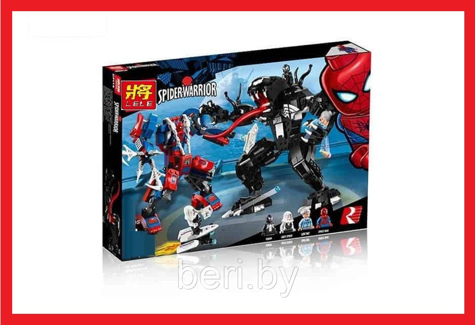 34070 Конструктор Lele Super Heroes "Человек-паук против Венома", аналог LEGO 76115, 678 деталей