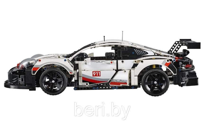 38057 Конструктор Lele Technology Porsche 911 GT3 R, аналог LEGO 42096, 1620 деталей - фото 3 - id-p103450177