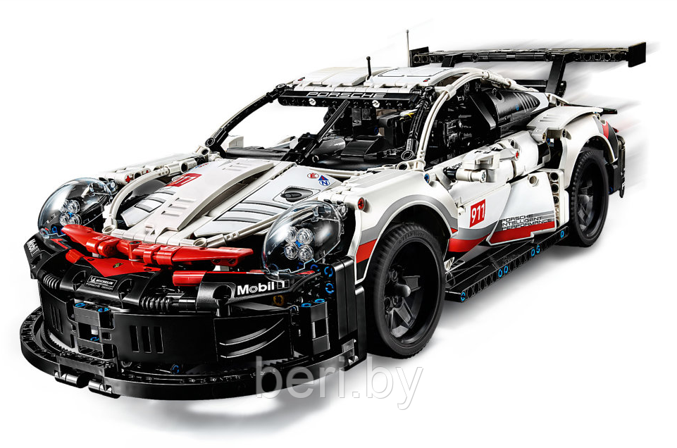 38057 Конструктор Lele Technology Porsche 911 GT3 R, аналог LEGO 42096, 1620 деталей - фото 2 - id-p103450177