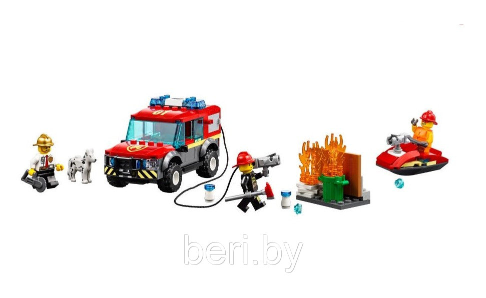 28049 Конструктор Lele Cities "Пожарное депо", аналог LEGO 60215, 537 деталей - фото 5 - id-p103450215