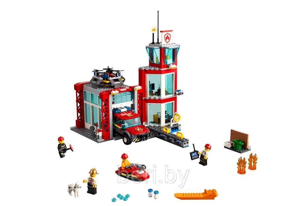 28049 Конструктор Lele Cities "Пожарное депо", аналог LEGO 60215, 537 деталей - фото 7 - id-p103450215