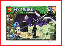 33254 Конструктор Lele Minecraft "Последняя битва", аналог LEGO Minecraft 21151, 228 деталей