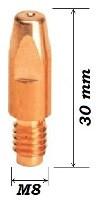 Наконечник Cu-Cr-Zr 10XM8X30X0,8 (d=0,8mm) ЦИРКОНИЕВЫЙ - фото 1 - id-p5535056