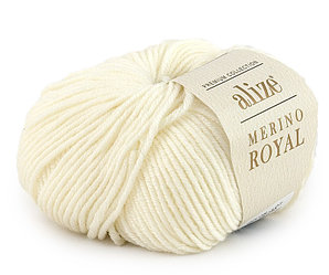 Пряжа Alize Merino Royal цвет 62 молочный